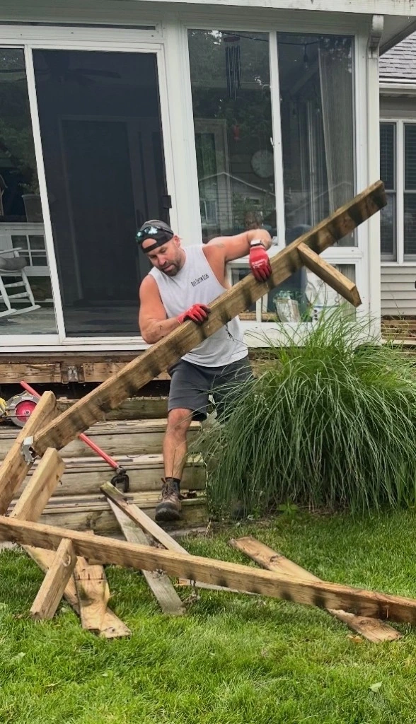Ruff's Custom Decks crew at work